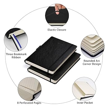 Amazon.com : Thick Hardcover Notebook/Journal with A5 120gsm